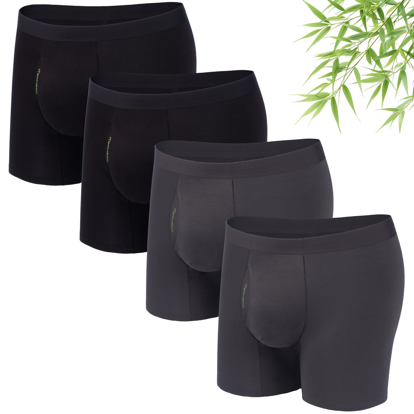 LUBOT 2026 Mens Underwear Bamboo Viscose Boxer Briefs Men Breathable Soft Moisture Wicking Comfy with Support Pouch Fly
