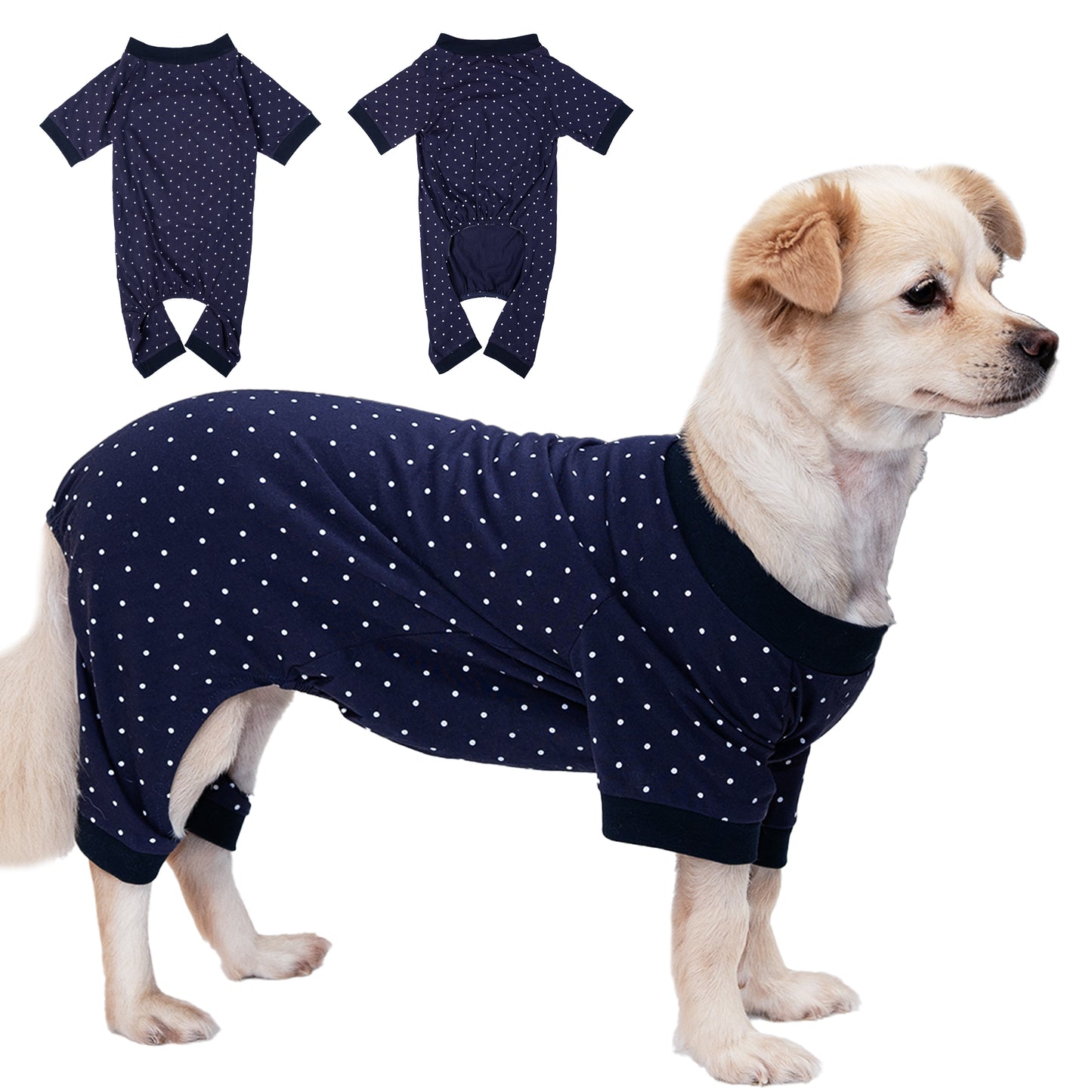 Cotton Dog Pajamas for Small & Medium Dogs - Comfy Puppy Coat with Various Prints, Cute Pet Apparel for Dogs