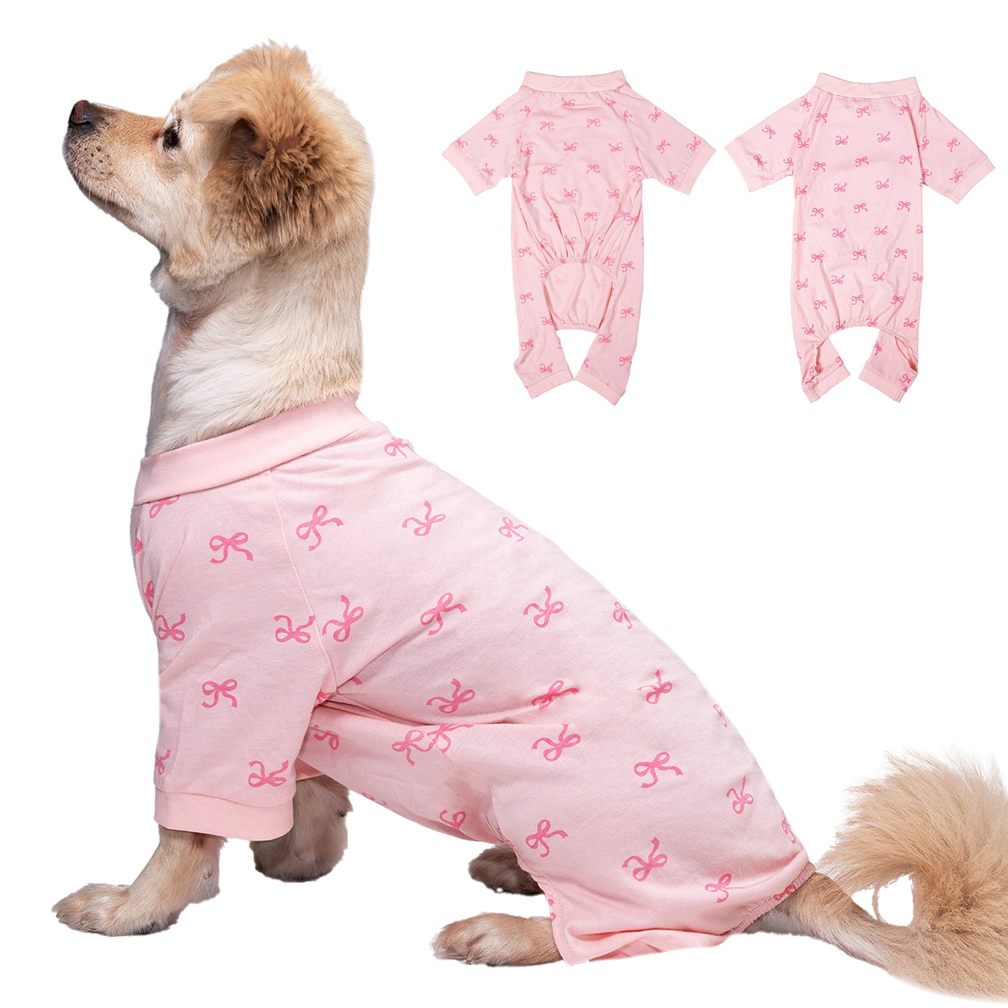 Cotton Dog Pajamas for Small & Medium Dogs - Comfy Puppy Coat with Various Prints, Cute Pet Apparel for Dogs