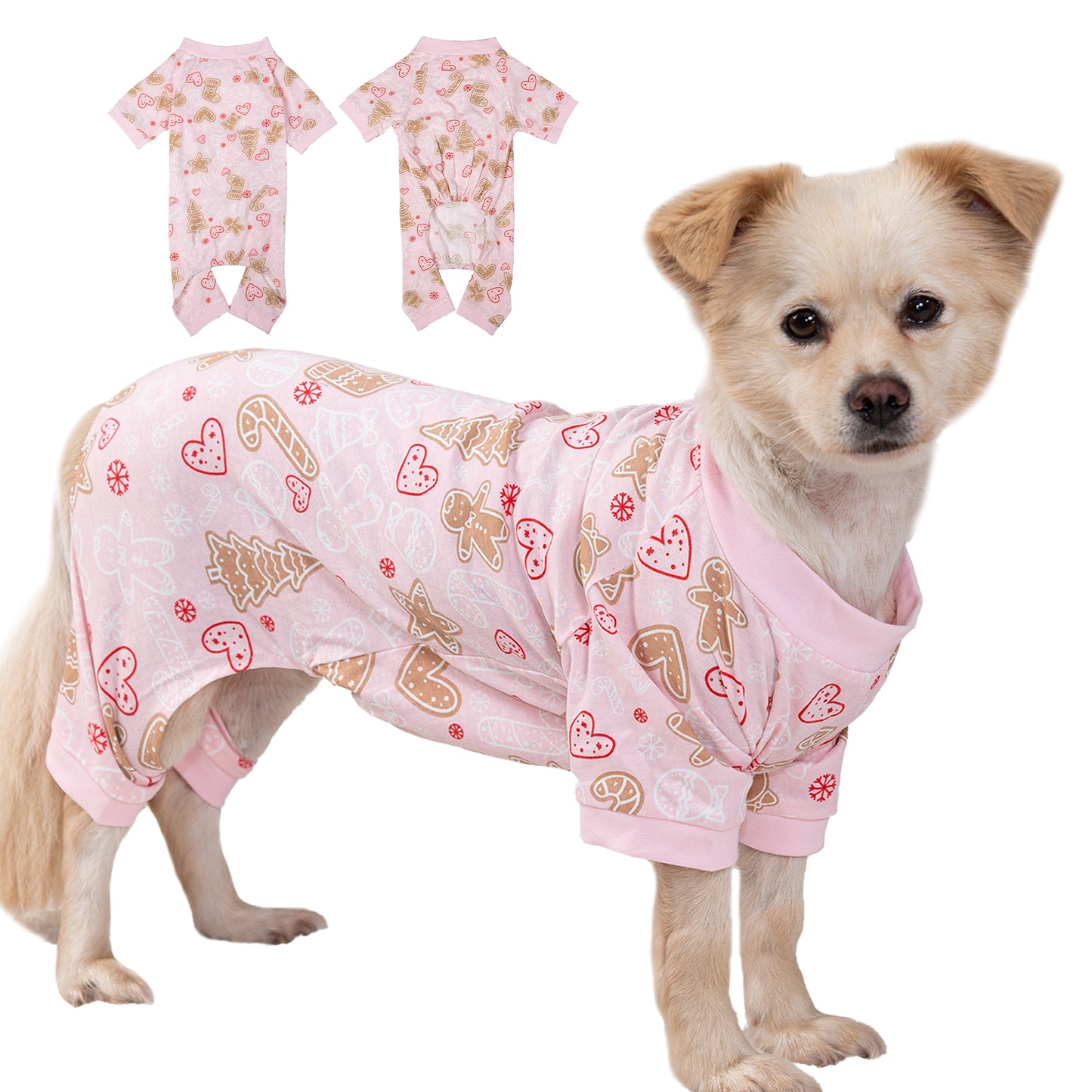 Cotton Dog Pajamas for Small & Medium Dogs - Comfy Puppy Coat with Various Prints, Cute Pet Apparel for Dogs