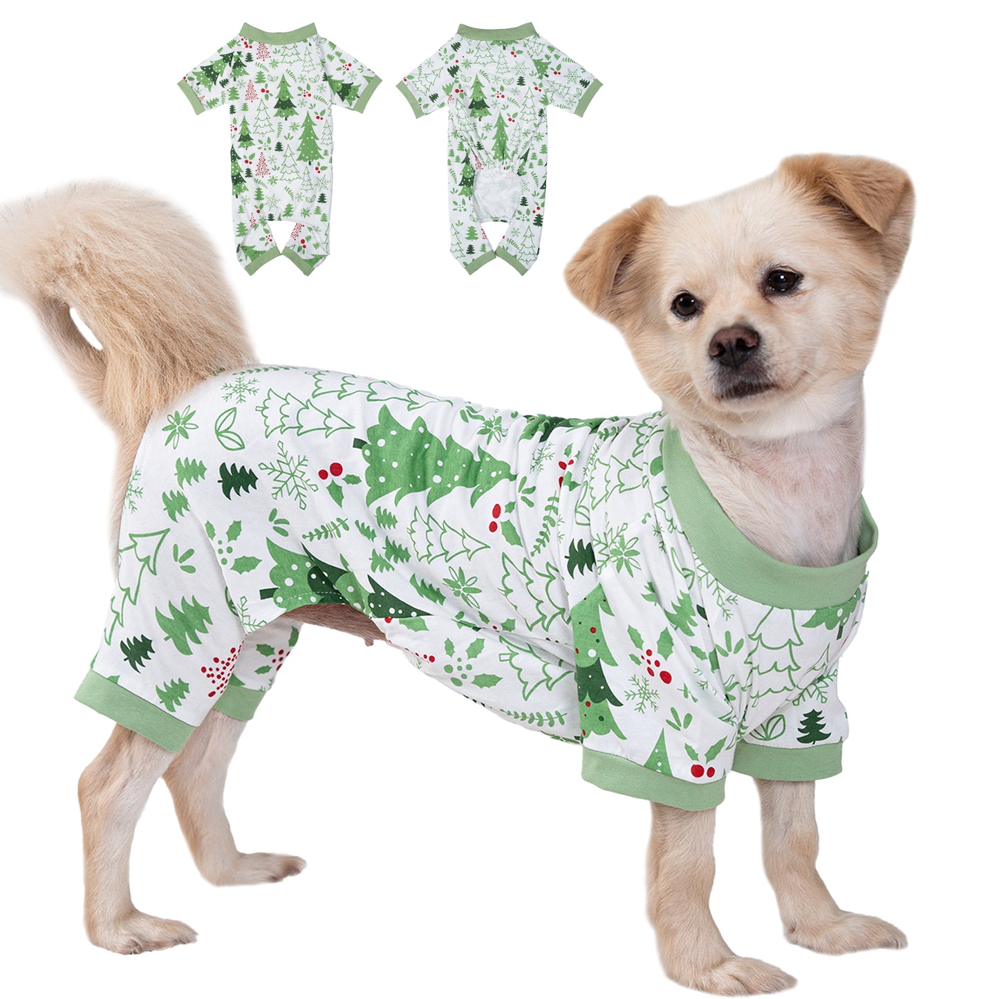Cotton Dog Pajamas for Small & Medium Dogs - Comfy Puppy Coat with Various Prints, Cute Pet Apparel for Dogs