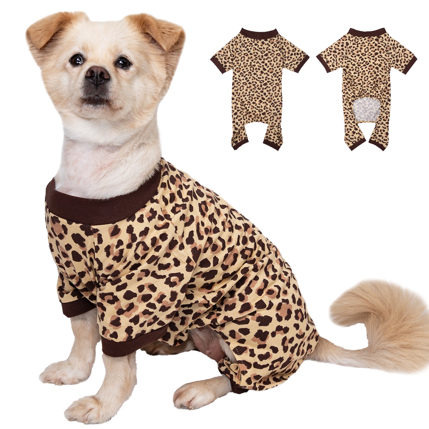 Cotton Dog Pajamas for Small & Medium Dogs - Comfy Puppy Coat with Various Prints, Cute Pet Apparel for Dogs